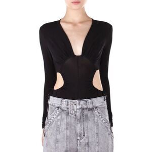 Isabel Marant Cut-Out Stretched Bodysuit in Black NWOT Size 38/Small
